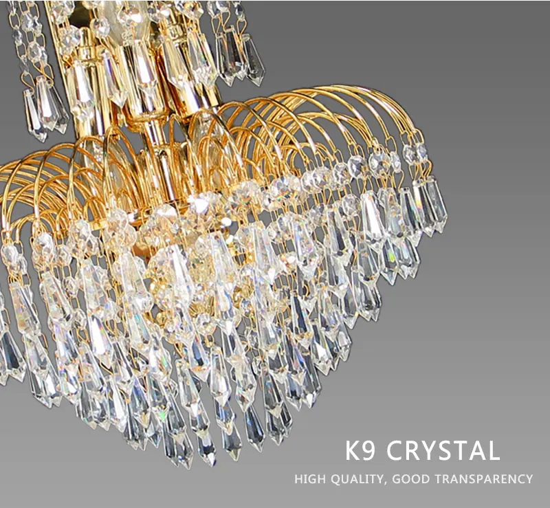 crystal wall wall light luxury crystal lighting gold iron led wall lamp for hotel