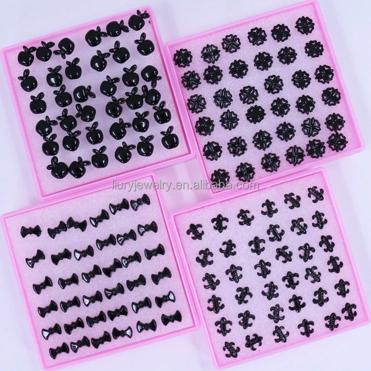 

2018 new black small kids hippie earring set, As showed in picture;others can be customed
