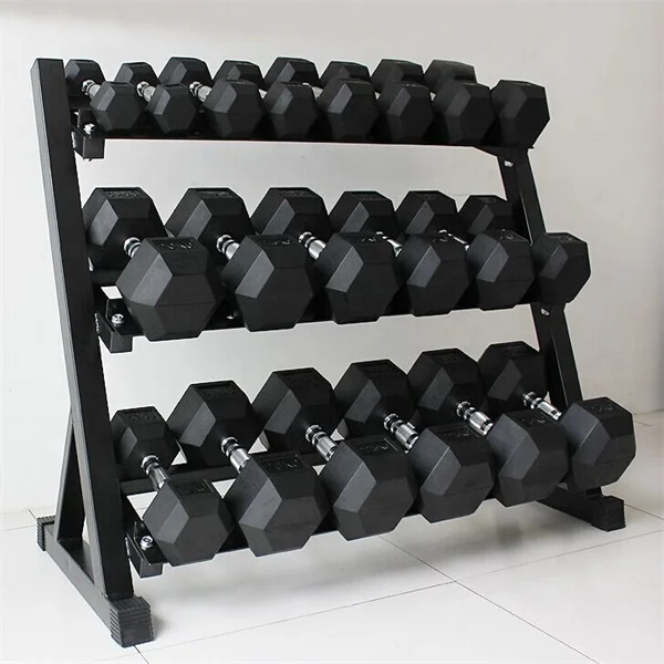 

Factory Sale Alex Dumbbell And Coated Rubber Hex Dumbbell, Black