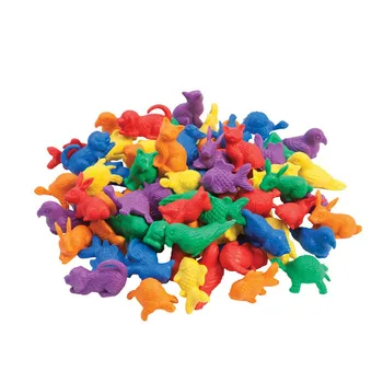 Anak Anak Matematika Montessori Kayu Warna Warni Hewan Plastik