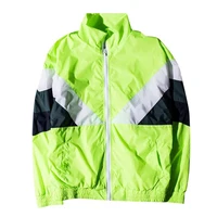 

Wholesale Retro Mens Nylon Color Block Windbreaker Jacket