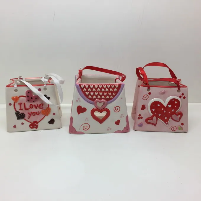 Valentine Gifts Heart Design Ceramic Candy Basket For Wholesale Buy