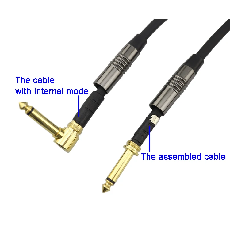 High Quality Durable 6.35mm Male To Male Guitar Cable Jack 1/4
