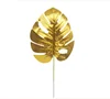 Wholesale Multiple sizes golden leaves plastic Artificial Gold Turtle leaf