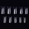 Transparent Modern French Half Cover Square French Manicure Nail Tip