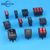 Double Pole Mini Rocker Switches, Up to 12A/125V AC, SPST/DPST, Soft Appeakcdnce/13x19mm Panel Cutout
