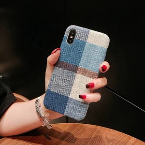 England Style Lint Grid Mobile Cover iPhone XR