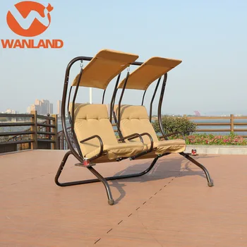 Outdoor Double Seat Hanging Swing Chair With Canopies Buy Double