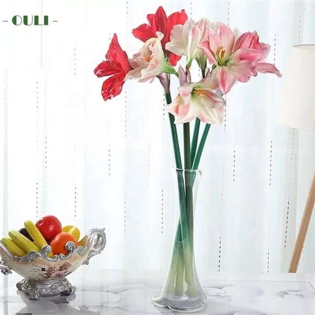 

Decorative Artificial Silk Amaryllis Flowers Pu Amaryllis Latex Flower, Red,pink,white,light pink