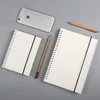 Custom clear PVC cover spiral notebook with elastic band