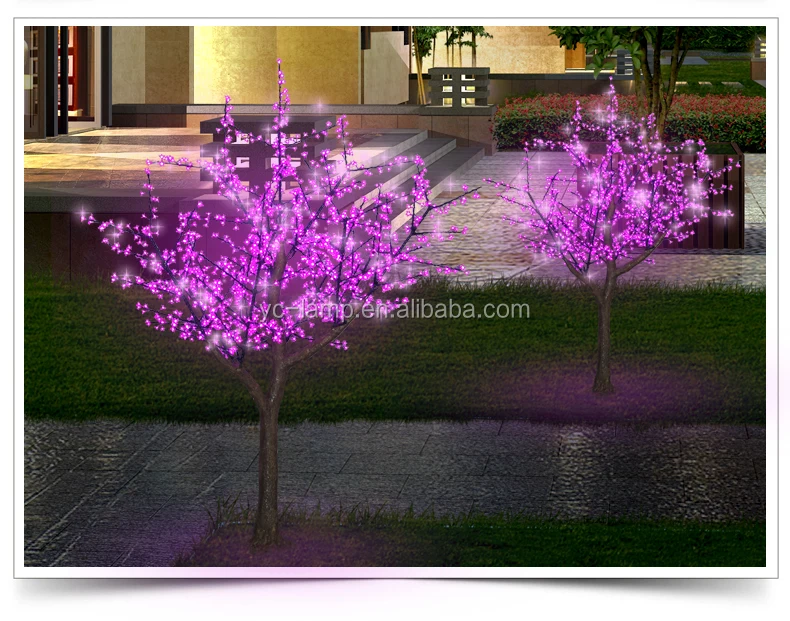 220v outdoor street garden artificial pink cherry blossom tree lights