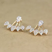 

New Imitation Pearl Heart Crystal Flower Leaf Angel Wings Geometry Stud Earrings For Women Statement Ear Jewelry Wholesale