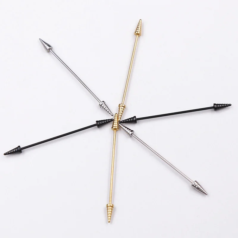 

Fashion Long Piercing Barbell Ear Stud Stainless Steel Gold Plated Body Jewelry Earring, N/a