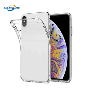 MaxShine shockproof slim case for iphone xr xs max case clear hsoft tpu 0.5 mm, for iphone xr clear tpu transparent case