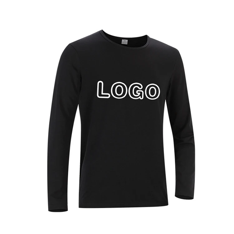 
Wholesale O-neck Cotton Custom Logo Printing Long Sleeve T Shirt Men 
