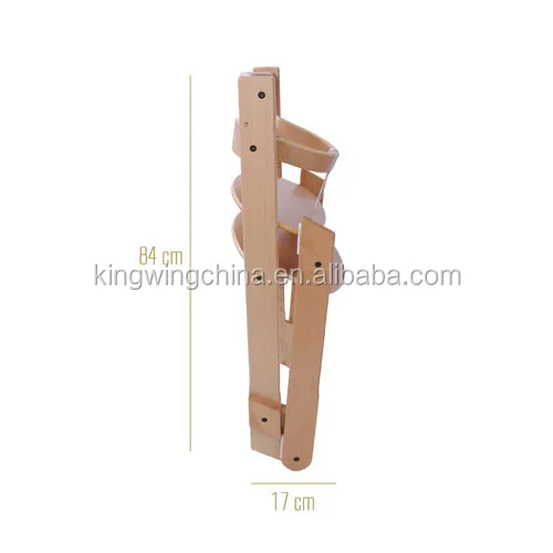Wooden Baby High Chair / Solid Beech Wood Baby High Chair  