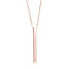 Custom Statement Steel Choker Engraved Incentive Letters Pride Charm Pendant Necklace Bar Chain Rose Gold