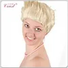 QY-9028 So What! Punk Blonde Rocker Short Wig
