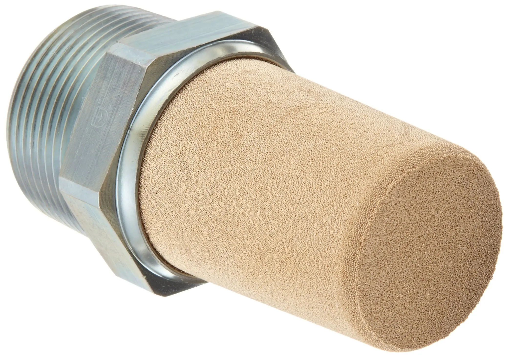 250 psi 3//8 NPT Male Parker EM37-90 EM Series Sintered Bronze Muffler//Filter 11//16 Hex Size