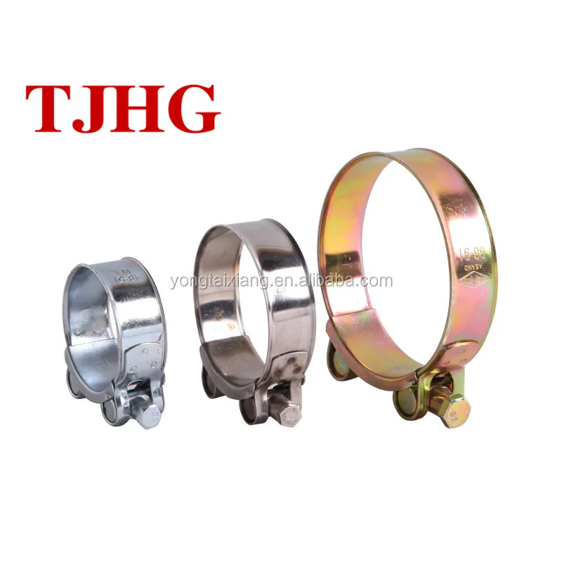
High quality Robust heavy duty hose clamp with solid nut 