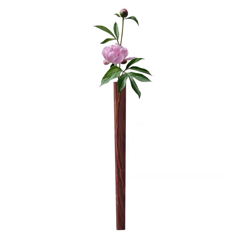 

Custom Collins Luxury Black Walnut Wood Vases Natural Wood Wall Flower Vases Home Decor, Brown/customized