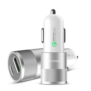 PD QC 3.0 Dual USB Car Charger LED Indicator