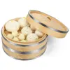 2 Tier Large Bamboo and aluminium food Steamer with lid