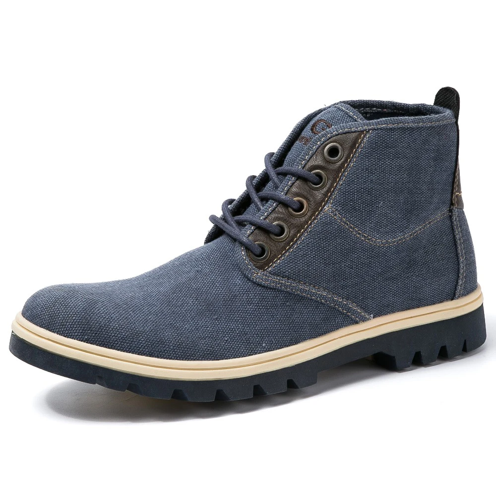 

New arrival 2018 cowboy boot canvas men fashionable boots on sale, Navy