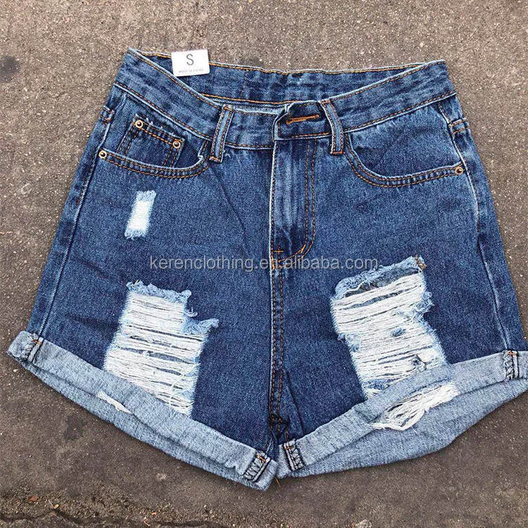 denim biker shorts women's