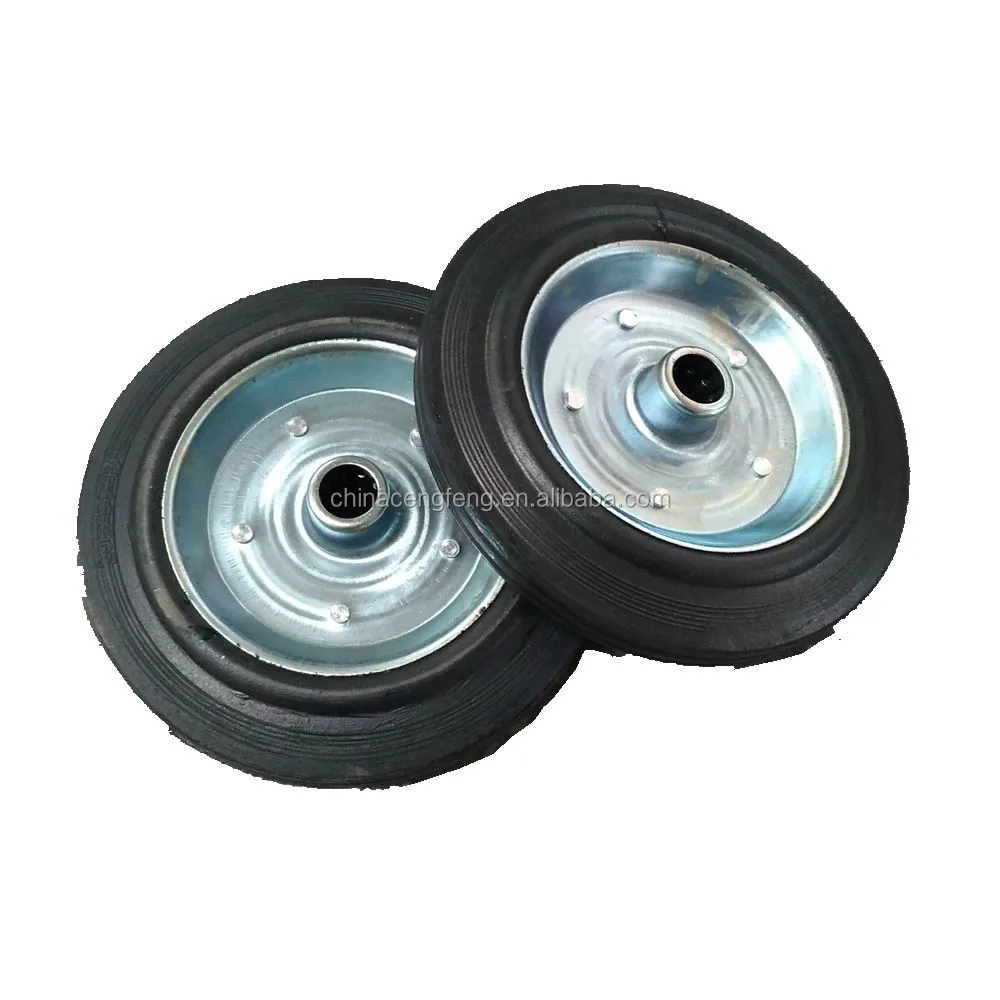 
10 inch industry solid rubber wheel 250/50-130 with roller bearing 