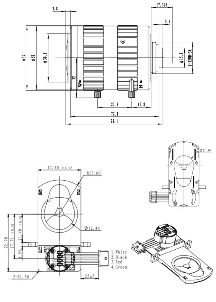 1/1.8 inch 4-18mm DC auto iris manual cctv zoom lens