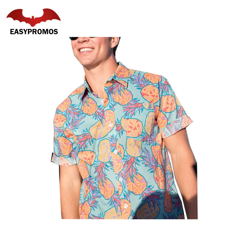 

Short Sleeve Camisa Hawaiana Hawaiian Shirt Casual Custom Printed Button Down Funky Shirts For Men, Etc(all colors)