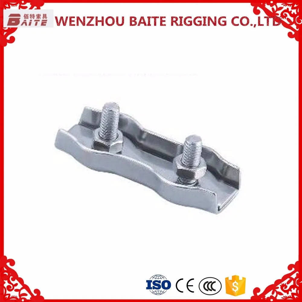 High Quality DIN741 Malleable Electro Galvanized ,Stainless Steel,Double/Simplex Wire Rope Clip ,