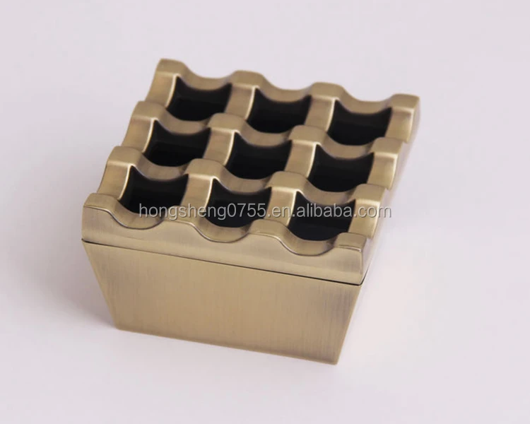 Manufacturer Hot Sale Luxury Unique 9 Holes 16 Holes Metal Ashtrays For