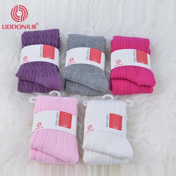

Wholesale Girls Cotton Tights, Cheap Price Baby Girls Cable Knit Cotton Tights, Colorful