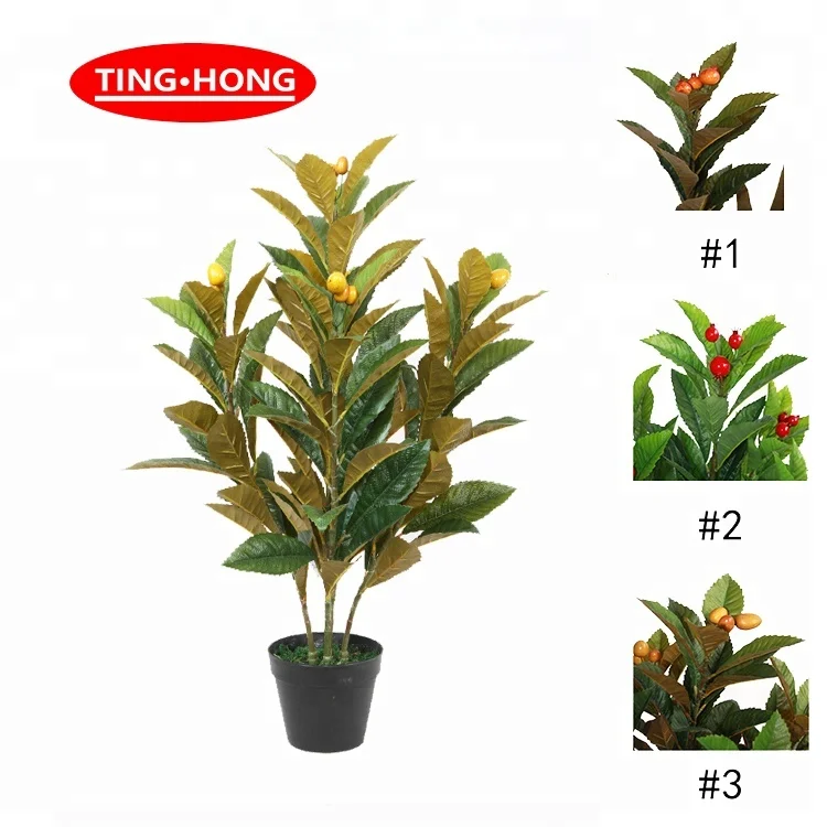 

Natural artificial greenery tree without pot real touch silk leaves small size trees indoor decorative trees, Green
