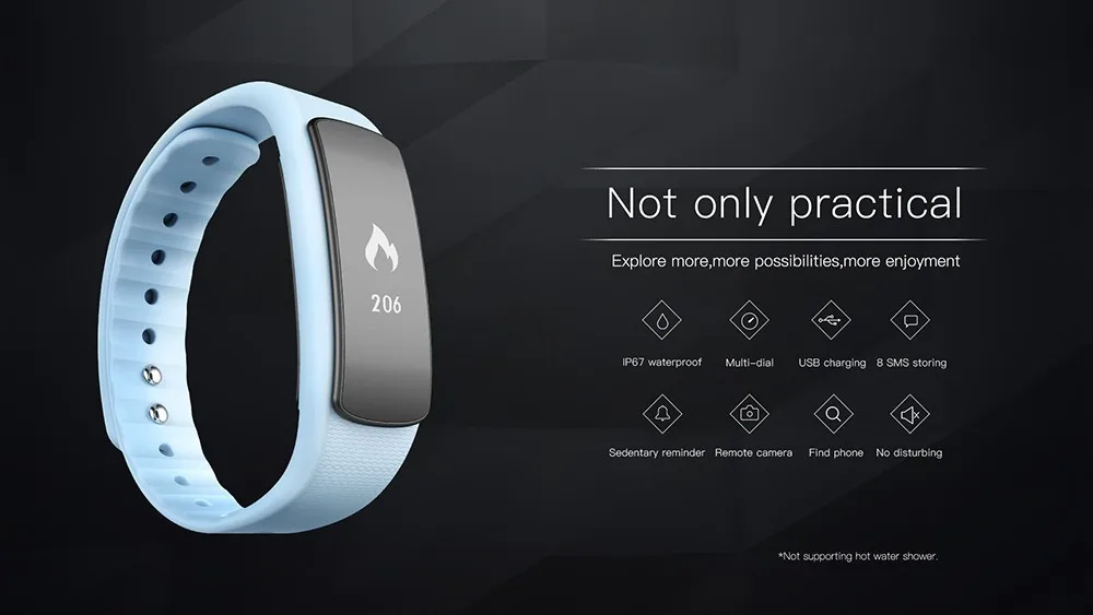 IWOWNFit i6 HR smart wristband Heart Rate Monitor Wristband Smart Band Bracelet Fitness Tracker for iphone Android phone