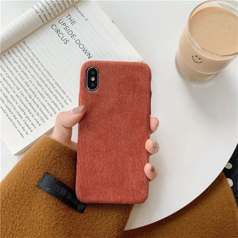 

Corduroy mobile phone case Flannel three packs case for iphone X,Solid color case for iphone XS, As the following photos