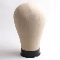 

21"-25" Wig Display Styling Mannequin Head With Mount Hole Cork Inside Canvas Block Head for displays