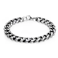 

Fashion men jewelry titanium steel cuban link chain bracelet