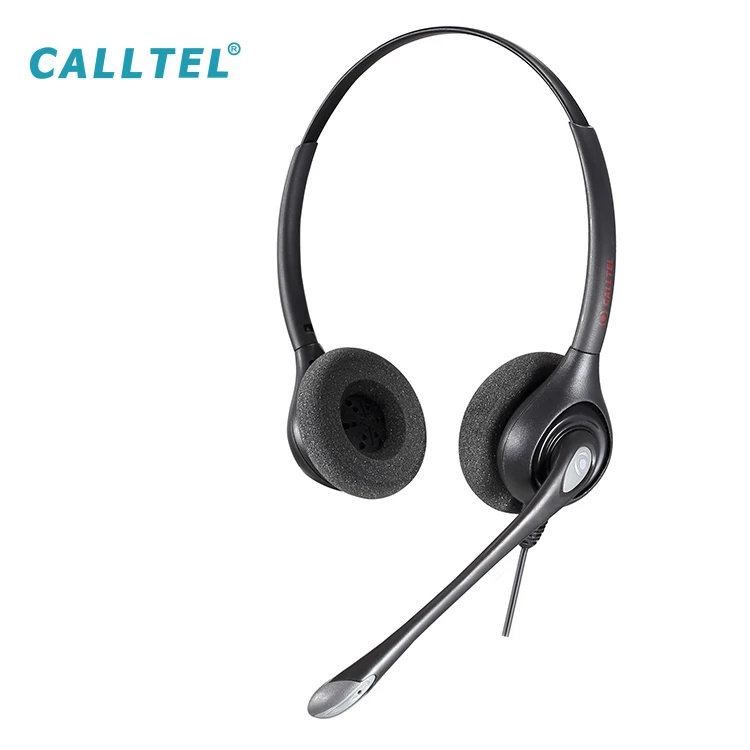 

Call center noise cancelling binaural telephone headset, Black;gray