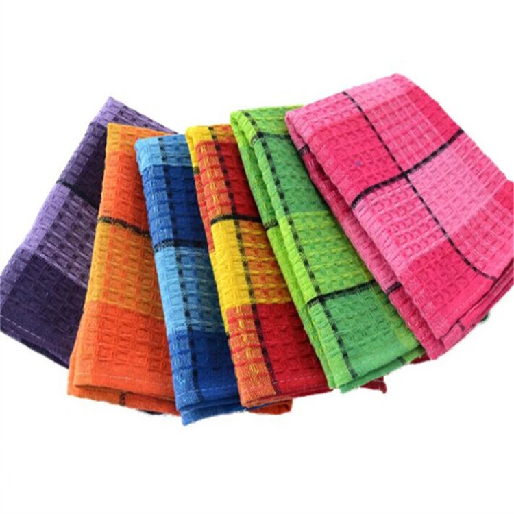 Polyester and Cotton Waffle Yarn-Dyed Tea Towel Honeycomb Kitchen Dish  Towels Cleaning Cloths - China Kitchen Towel and Tea Towel price