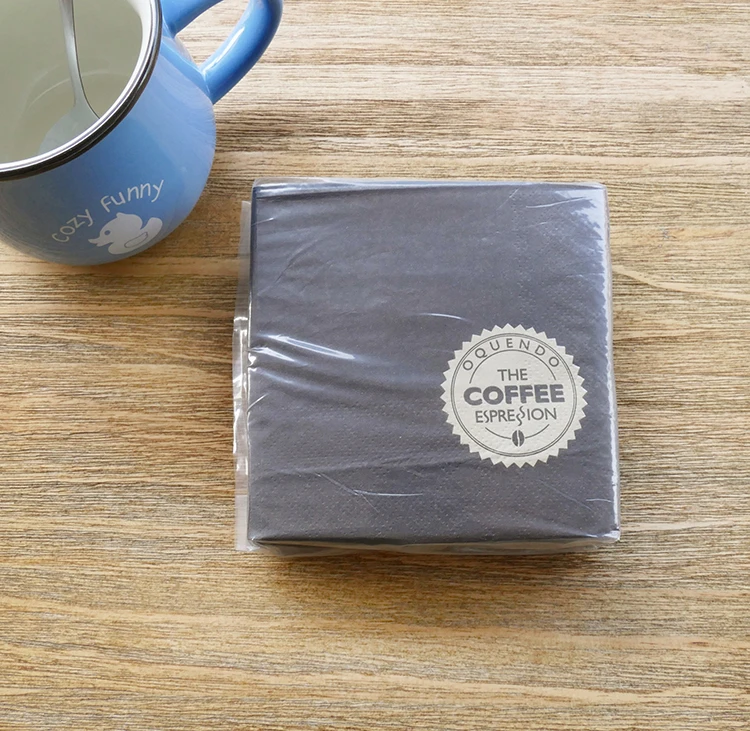 Custom Black Cocktail Tissues Coffee Napkin Buy Coffee Napkin,Black Coffee Napkin,Custom