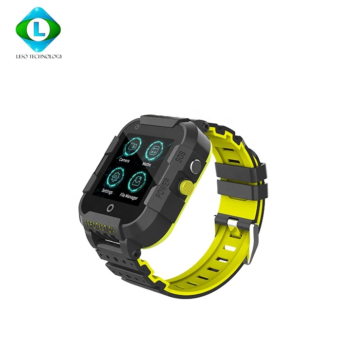 

2019 Android sim card sos calling camera kids 4g gps wifi mobile phone smart watch, Pink and blue and black