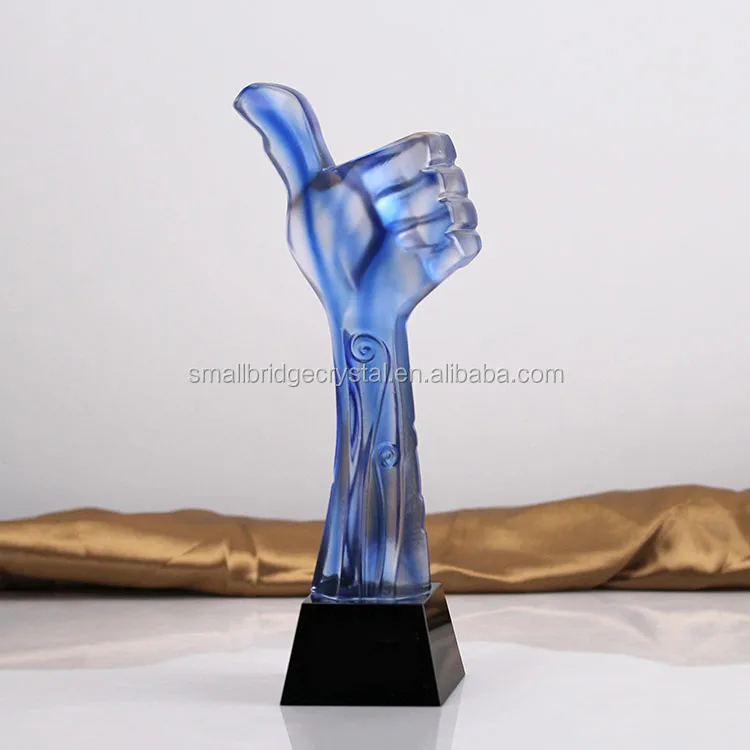 crystal thumb trophy