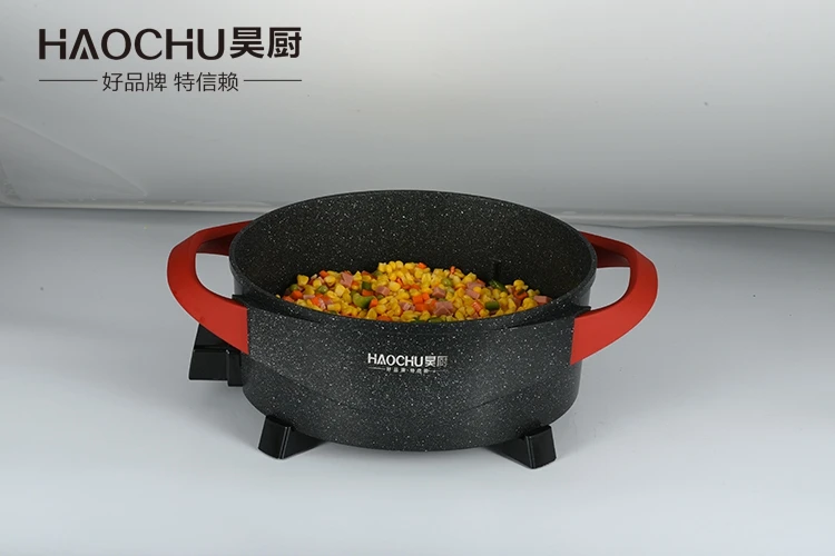 
High quality Home use nonstick pot aluminium Round soup electric pot 