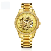 

2017 Luxury Brands Roles 22k Gold Watch Dragon Automatic Men Watch