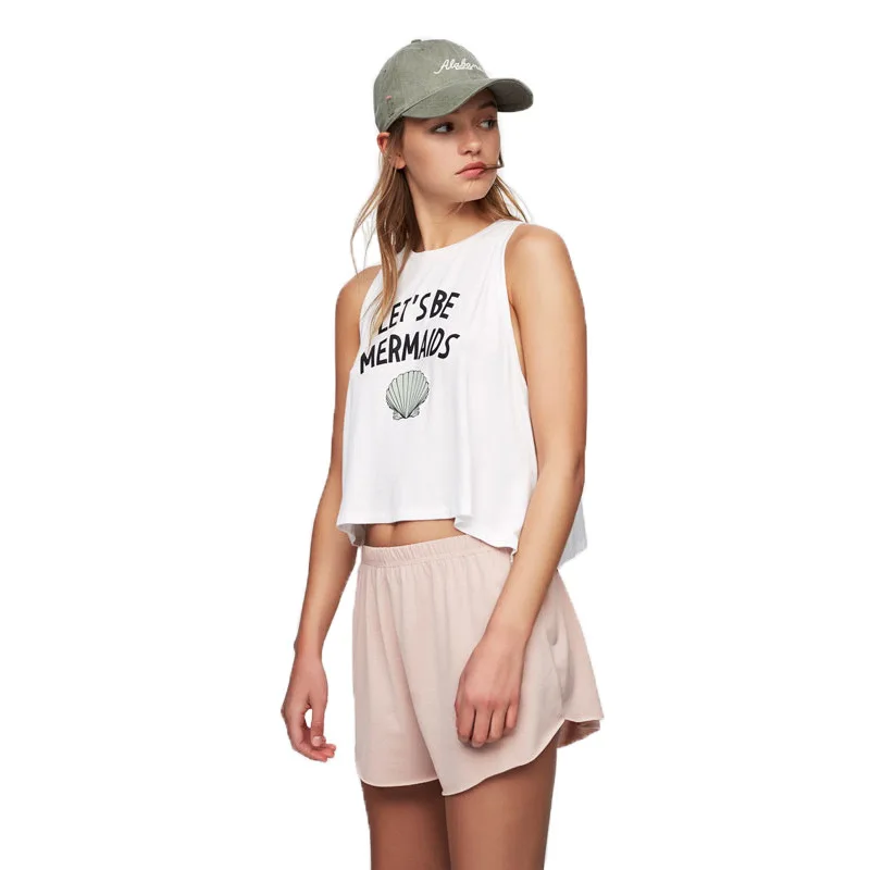 

summer popular loose designs white women graphic t shirt fashion woman vest, Customized color