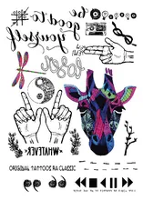 2016 Multi-Moda estilo Legal do Tatuagem Temporária com Vaca e mão 21×15 cm