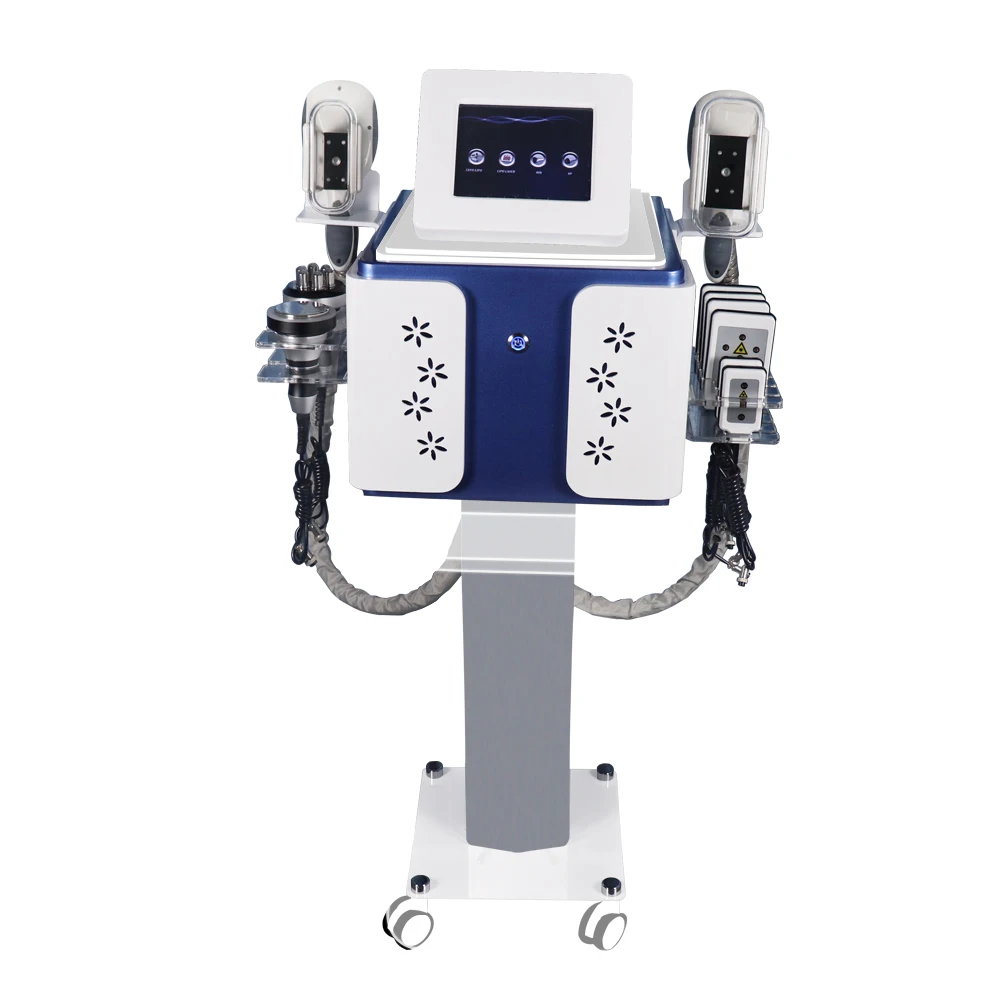 

5 in 1 Chin Chin Machine Cool Tech Cryolipolysis Equipment For Home Use, White and blue